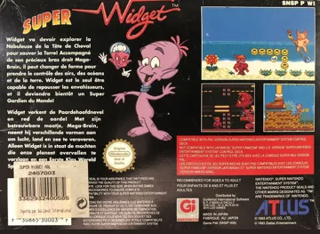 Super Widget (Europe) box cover back